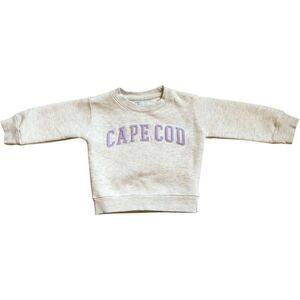 Cuffy’s Kids Cape Cod MA Gray & Purple Embroidered Crewneck Sweatshirt. 6 Months